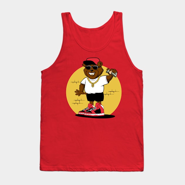 BEAR CHARACTER Tank Top by mojokumanovo